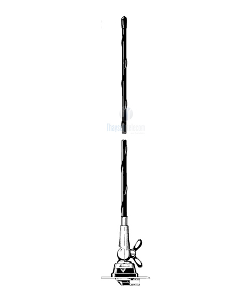 Procom 2m und 70cm Band Antenne mit Z-Fuß ohne Kabel (DFA 2/70Z)