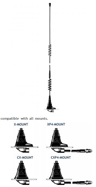 Procom 900 MHz 6db Kfz-Antenne (MU906-CXP4/H)