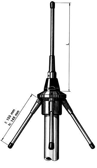 Procom 400-470 MHz 1/4  λ - 42mm (GP 450/l-42 mm)