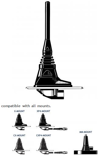 Procom Mobilantenne mit MM-Magnetfuss ohne Kabel (MU901-MM/H)