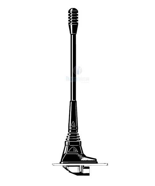 Procom 406-440 MHz 70cm Band Kfz-Antenne mit flexiblem Stab ohne Kabel (MU 7-X/L)