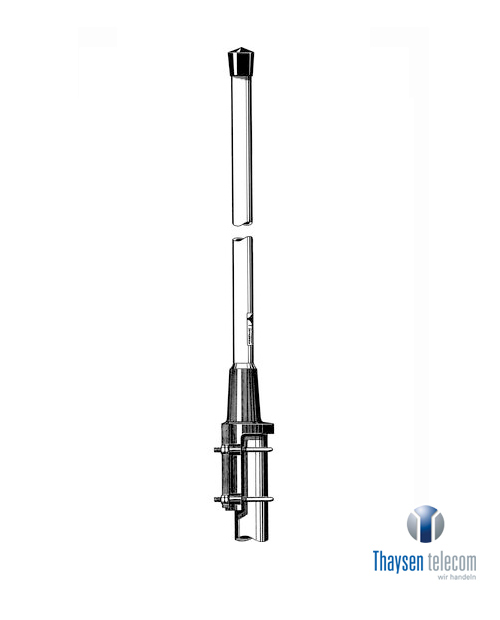 Procom Glasfiber Doppelfrequenz-Feststationsantenne (CXL 4/70C)