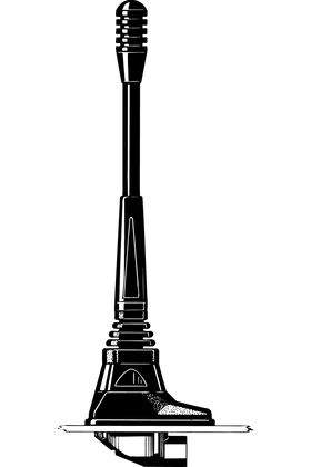 Procom Antenne mit X-Fuß und festmontiertem 4m Kabel (DFA 450/900-XP4)