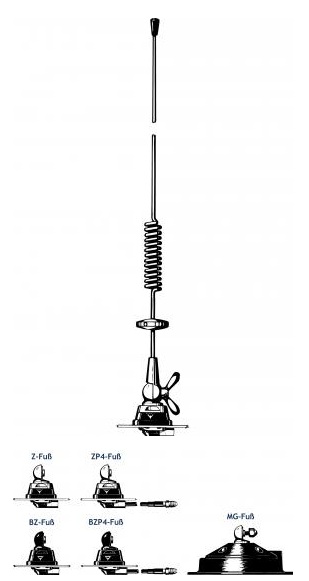Procom 70cm Band Kfz-Antenne (MU4-MG/H)