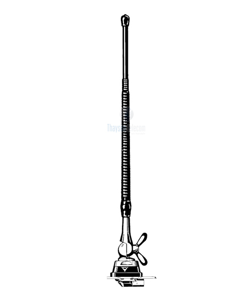 Procom 27 MHz Mobilantenne mit Z-Fuß ohne Kabel (HX27-KZ)